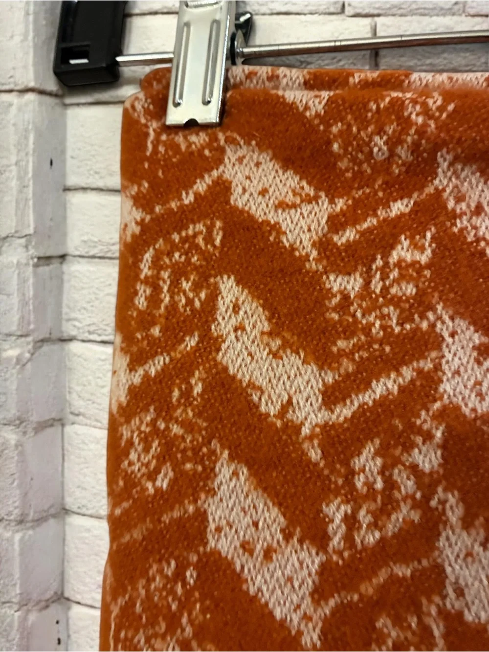 Threshold soft woven throw with knotted tassels. 60”x50”.